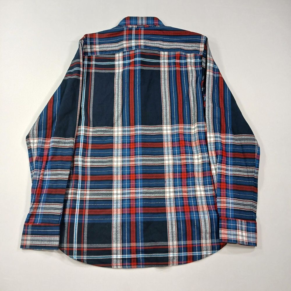 Tommy Hilfiger Shirt Mens Small Deep Indigo Gradient Check Regular-Fit $89 - Picture 3 of 8